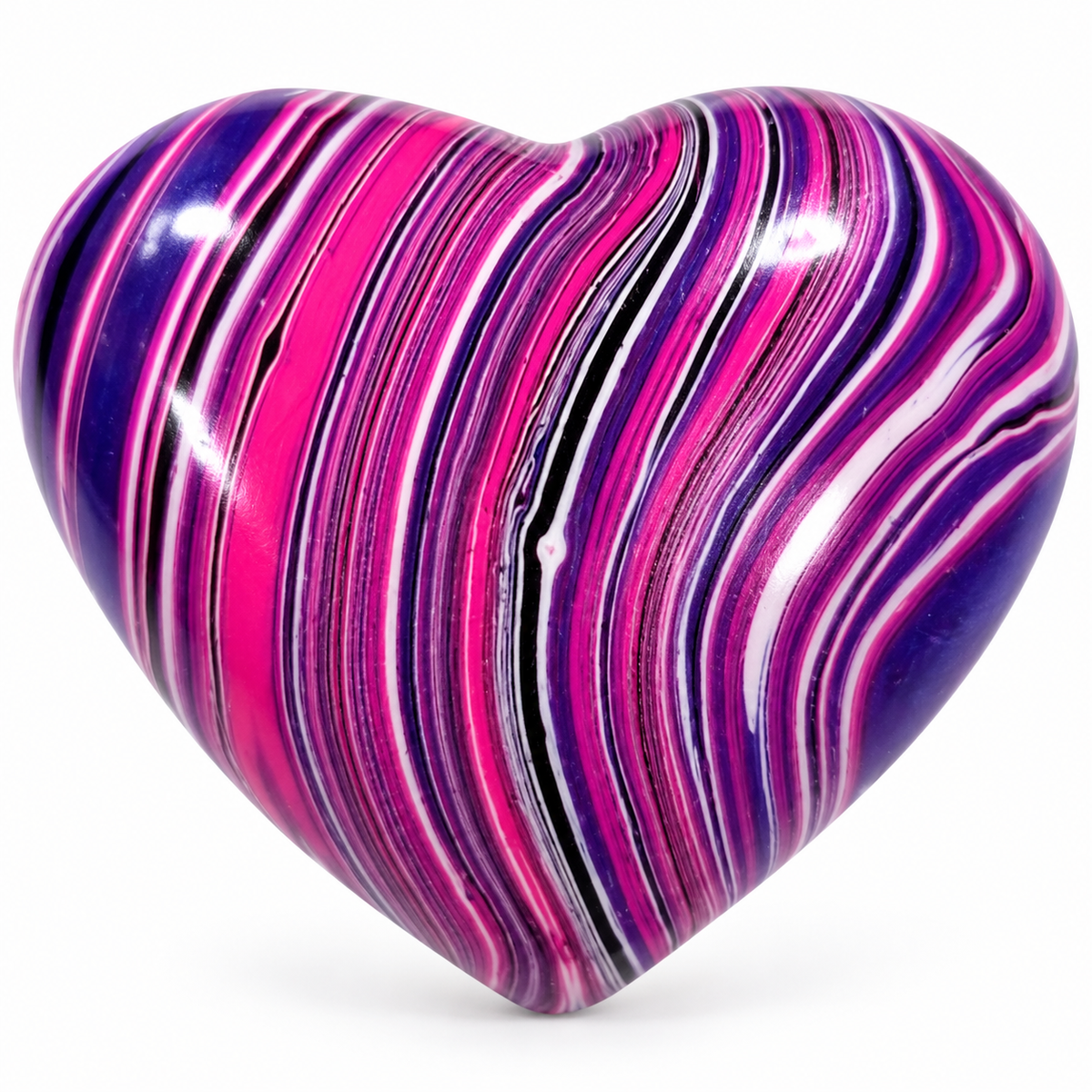 Marbled Swirl Heart Squishy Stress Relief Fidget Toys – 2-Pack