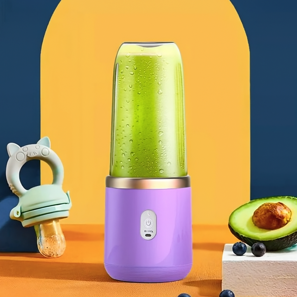 400ml Mini Electric Portable Juicer – USB Rechargeable Travel Blender