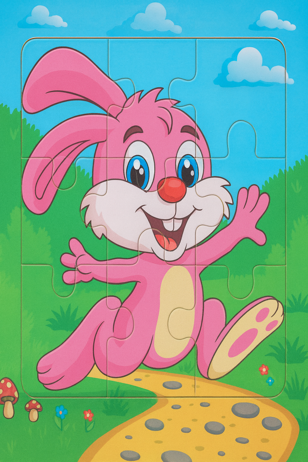 Children's Wooden Jigsaw Puzzles for Kids Ages 2-5 Toddler Puzzles 9 Pieces Preschool Educational Learning Toys
