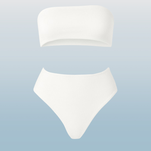 Women’s Bandeau Bra Top & High-Waist Panty Set – Soft Seamless Comfort