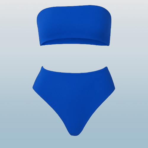 Women’s Bandeau Bra Top & High-Waist Panty Set – Soft Seamless Comfort