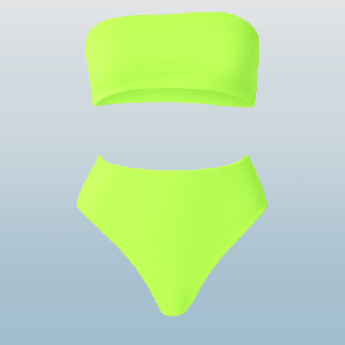 Women’s Bandeau Bra Top & High-Waist Panty Set – Soft Seamless Comfort