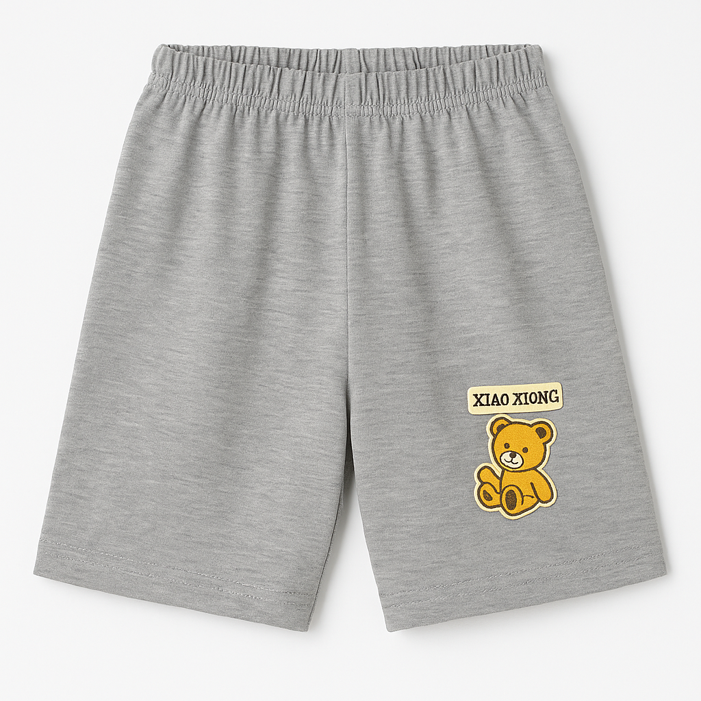 Children’s Cotton Shorts with Teddy Patch