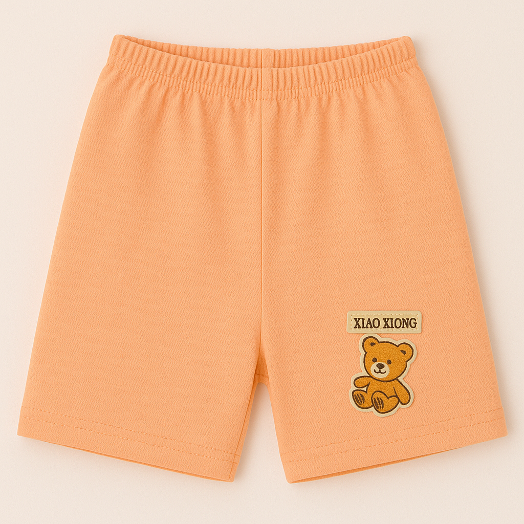 Children’s Cotton Shorts with Teddy Patch