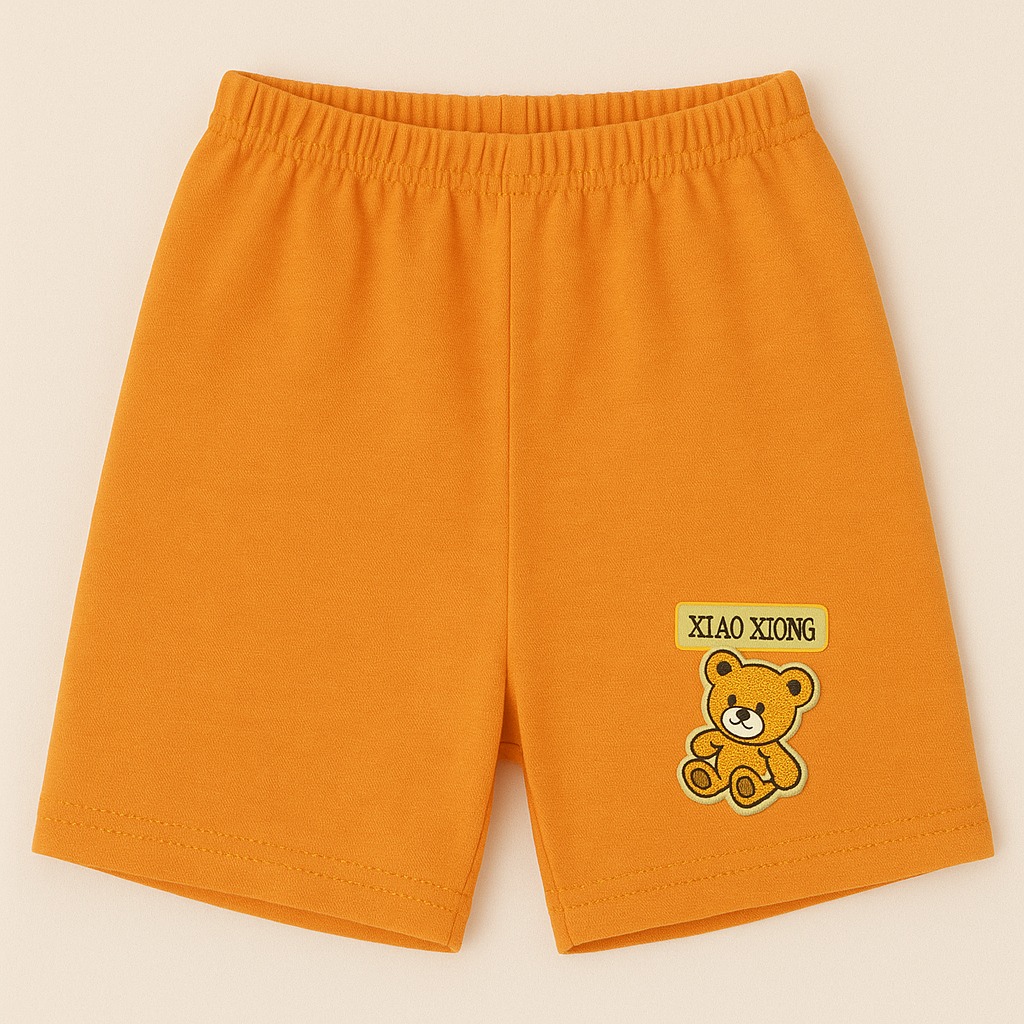 Children’s Cotton Shorts with Teddy Patch