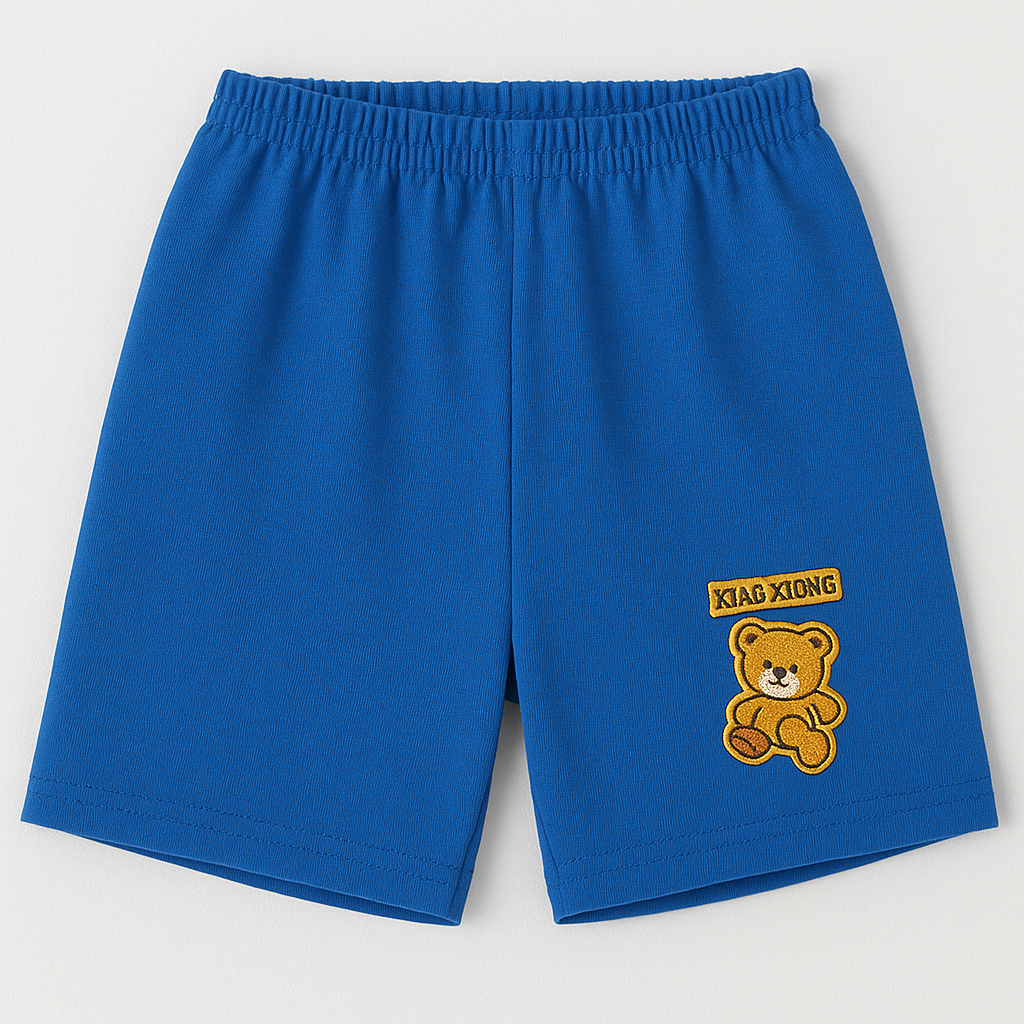 Children’s Cotton Shorts with Teddy Patch