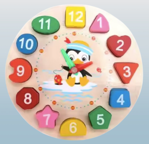 Wooden Shape Sorting Clock – Educational Learning Toy for Kids