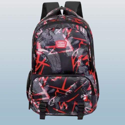 Waterproof Graffiti School Backpack – Multi-Compartment Laptop Travel Rucksack