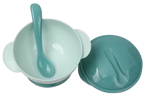Toddler's Anti-Slip Training Bowl Feeding Set with Spoon