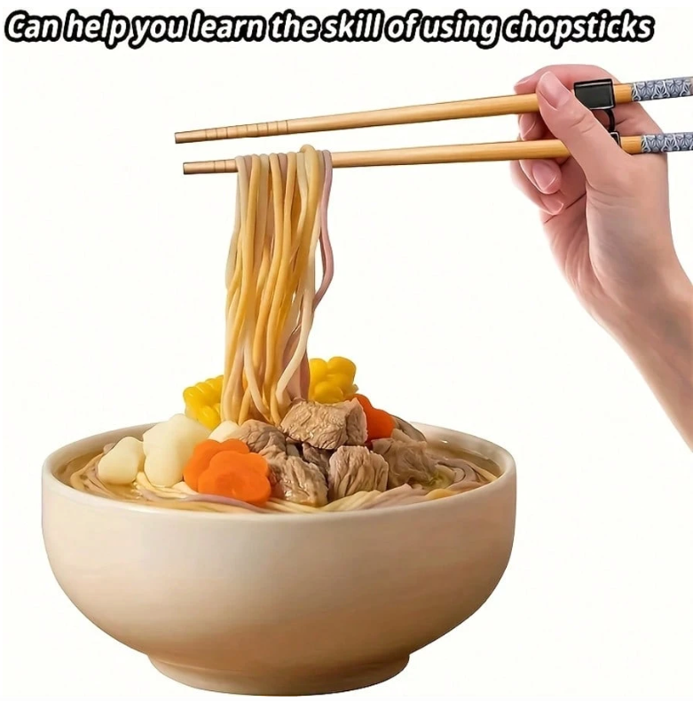 Chopstick Learning Clips – Beginner Training Aid & Non-Slip Grip (Assorted Colors)
