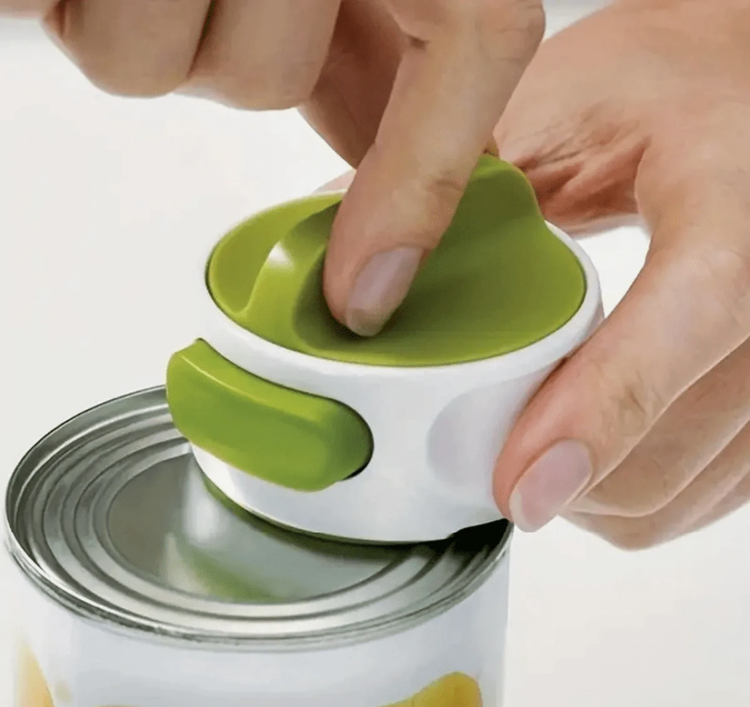 Ergonomic Safety Can Opener – Smooth Edge Manual Design