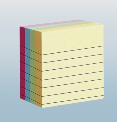 200-Sheet Colorful Horizontal Sticky Notes – 3x3 Inch Lined Notepads for Office, School & Home