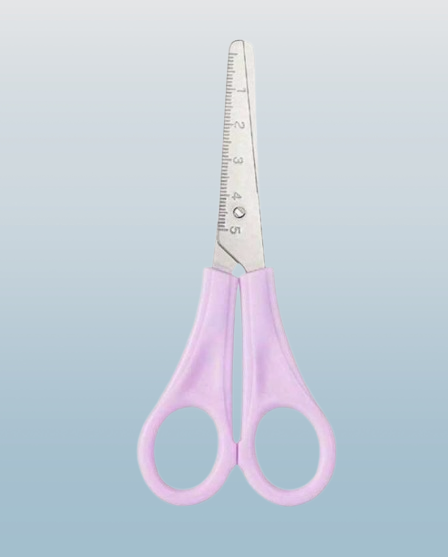 Colorful Ruler-Scale Safety Scissors – Rounded Tip for Students & Crafts