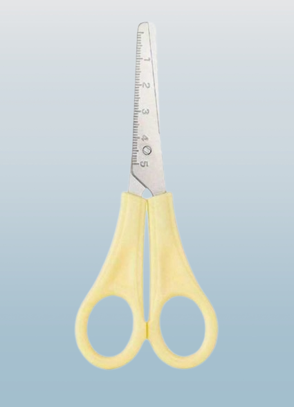 Colorful Ruler-Scale Safety Scissors – Rounded Tip for Students & Crafts
