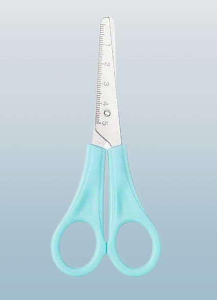 Colorful Ruler-Scale Safety Scissors – Rounded Tip for Students & Crafts