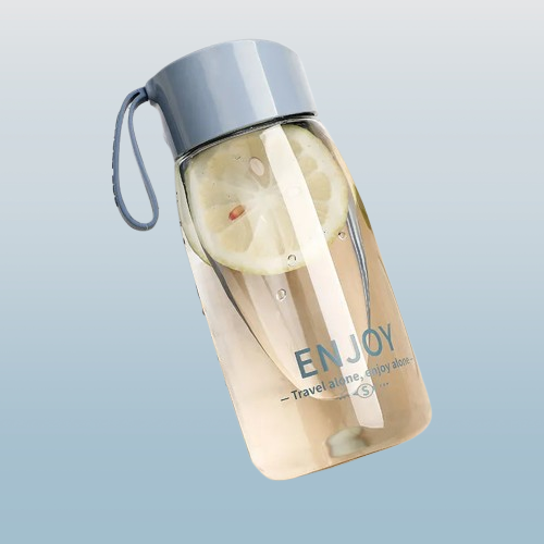 Portable Transparent Plastic Water Bottle with Handle β 500ml