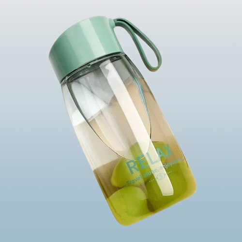 Portable Transparent Plastic Water Bottle with Handle β 500ml