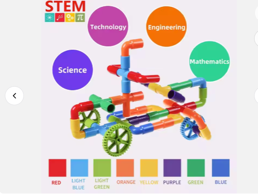 DIY Plastic Tube STEM Building Blocks – 100-Piece Educational Puzzle Construction Set