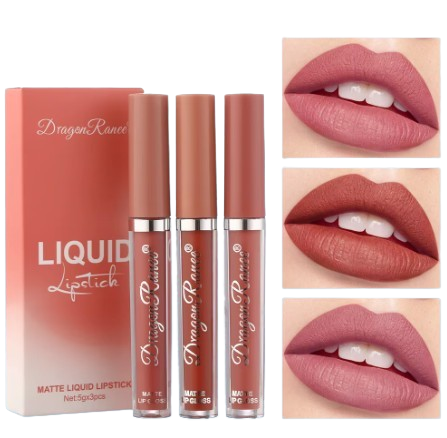 Dragon Ranee Matte Liquid Lipstick – 3pc Set