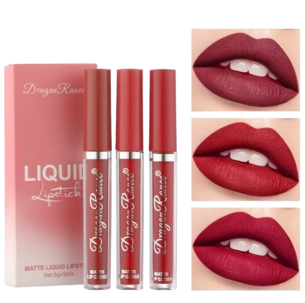 Dragon Ranee Matte Liquid Lipstick – 3pc Set