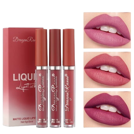 Dragon Ranee Matte Liquid Lipstick – 3pc Set