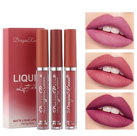 Dragon Ranee Matte Liquid Lipstick – 3pc Set
