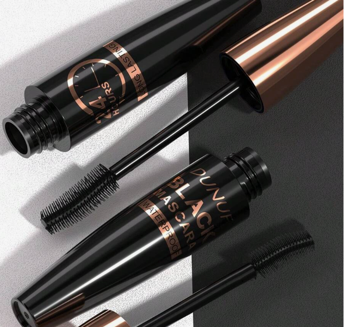 DUNUF 24-Hour Waterproof Black Mascara – Volumizing & Lengthening False Lash Effect