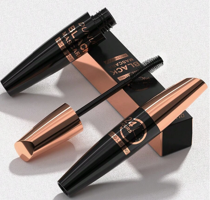 DUNUF 24-Hour Waterproof Black Mascara – Volumizing & Lengthening False Lash Effect