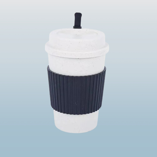 European Style Portable Travel Mug with Lid & Heat-Resistant Grip