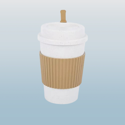 European Style Portable Travel Mug with Lid & Heat-Resistant Grip