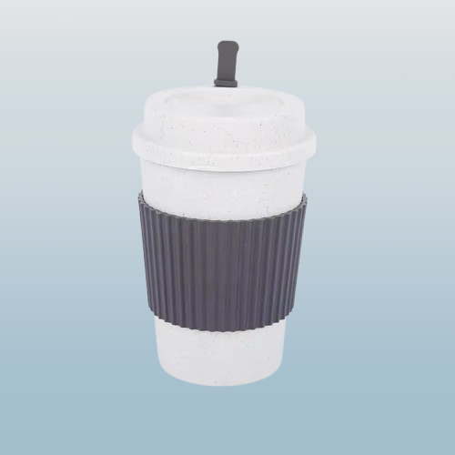 European Style Portable Travel Mug with Lid & Heat-Resistant Grip