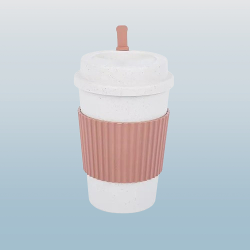 European Style Portable Travel Mug with Lid & Heat-Resistant Grip