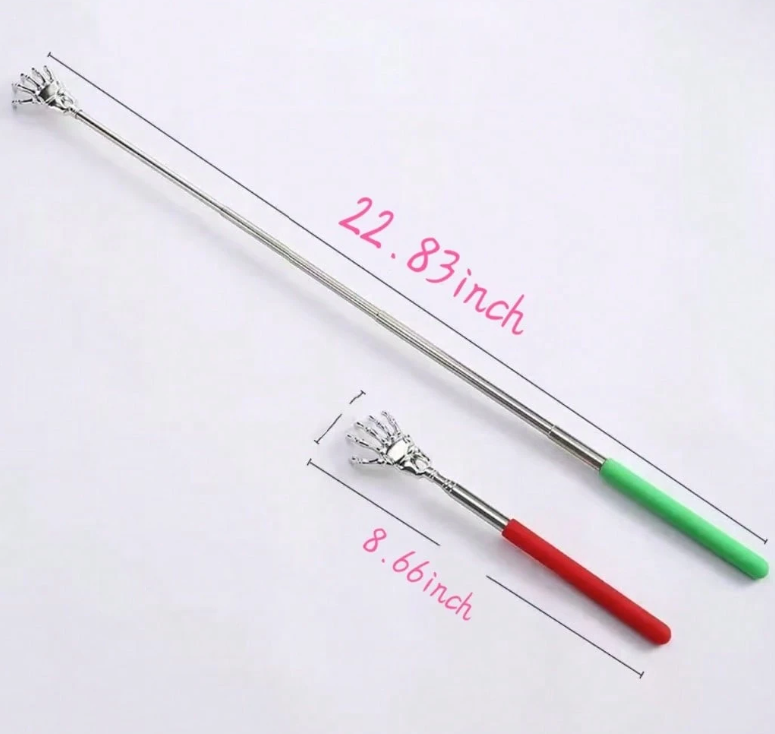 Extendable Back Scratcher – Stainless Steel Portable Handheld Massager with Telescopic Handle