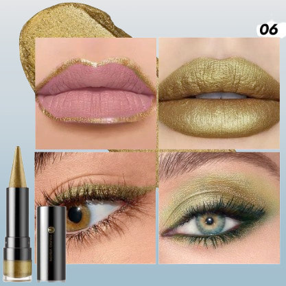 4-in-1 Metallic Shimmer Eyeliner & Lip Liner Pencil, Lipstick, or Eye Shadow