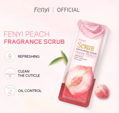 Fenyi Skin Scrub Mini Sachet – 3g (Shea Butter, Honey Peach, or Milk Flavor) - 2 Packs