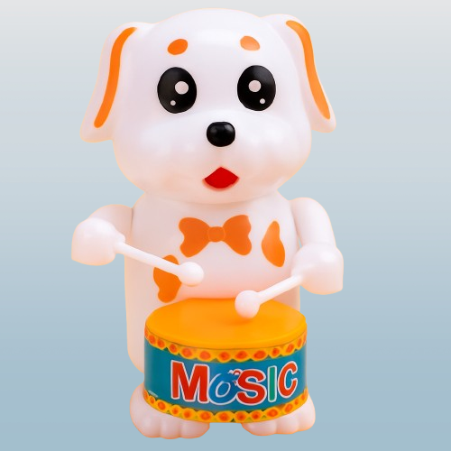 Wind-Up Drummer Animal Toy – Bunny, Elephant, or Puppy