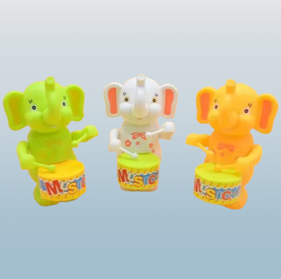 Wind-Up Drummer Animal Toy – Bunny, Elephant, or Puppy