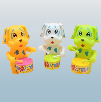 Wind-Up Drummer Animal Toy – Bunny, Elephant, or Puppy