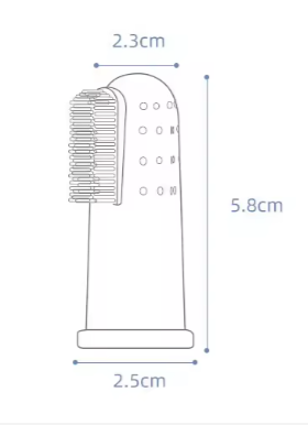 Soft Silicone Finger Toothbrush for Dogs, 2 Count