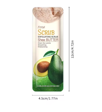 Fenyi Skin Scrub Mini Sachet – 3g (Shea Butter, Honey Peach, or Milk Flavor) - 2 Packs