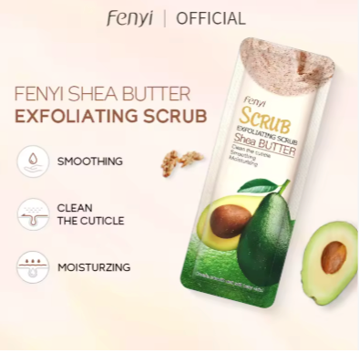 Fenyi Skin Scrub Mini Sachet – 3g (Shea Butter, Honey Peach, or Milk Flavor) - 2 Packs