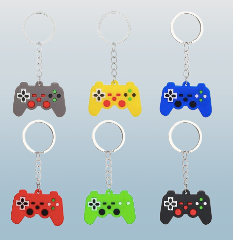 Mini Game Controller Silicone Keychain