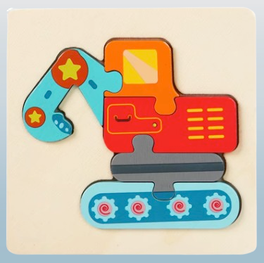 6pcs Toddler Puzzles Toys - Cartoon Wooden Puzzle Baby Toys Children's Early Education Toys