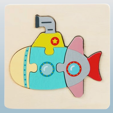 6pcs Toddler Puzzles Toys - Cartoon Wooden Puzzle Baby Toys Children's Early Education Toys