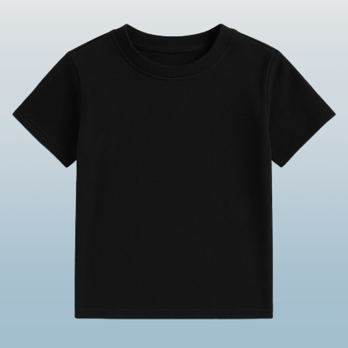Girls' Casual Comfortable Solid Color Round Neck Short Sleeve T-Shirts