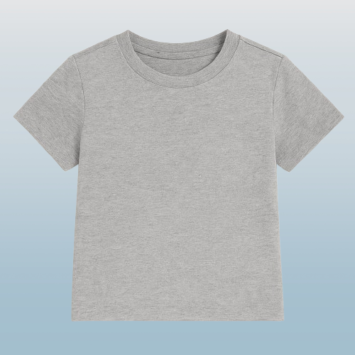 Girls' Casual Comfortable Solid Color Round Neck Short Sleeve T-Shirts