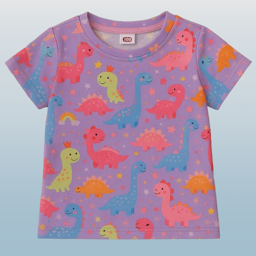 Girls' Casual Design Short Sleeve T-Shirt