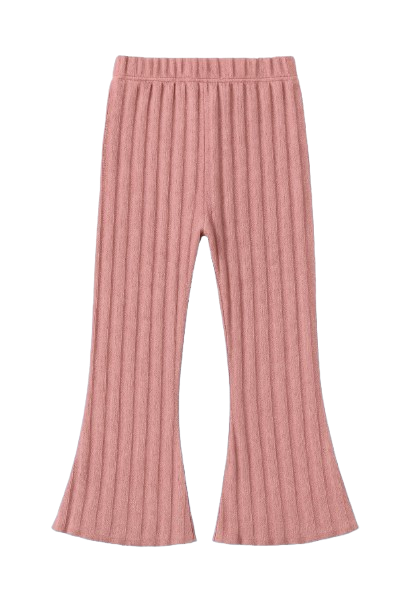 SHEIN Girls' Ribbed Wide Leg Pants
