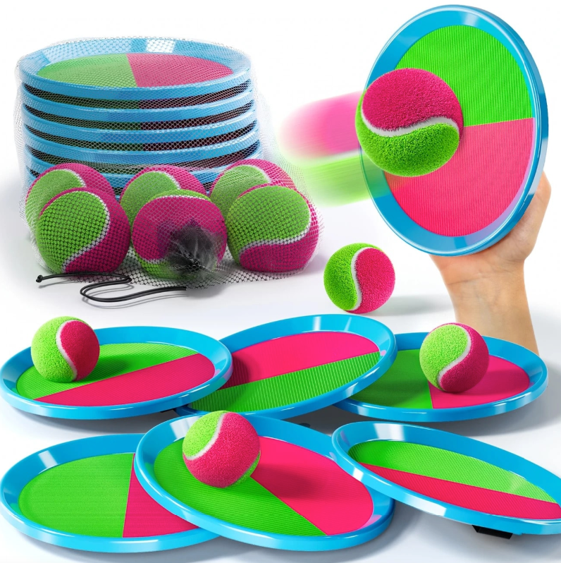 Velcro Catch Ball Paddle Game Set with Ball