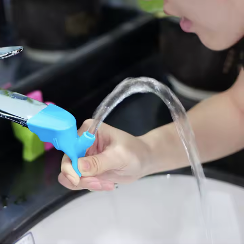 High Elastic Portable Two-Way Silicone Water Tap Extender for Sink Spouts & Travel Use